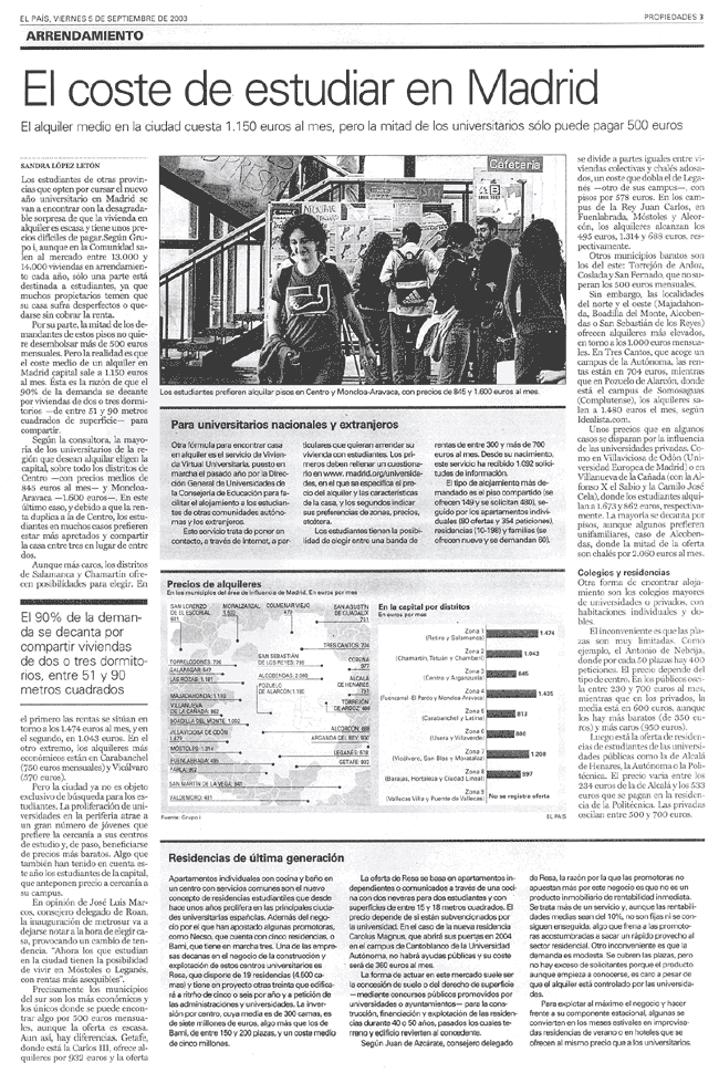 El coste de estudiar en Madrid